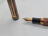 Maple burl non posting fountain pen