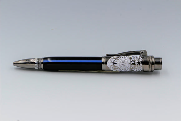 Thin blue line police pen
